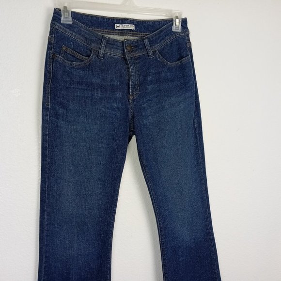 LEE Women's Boot Cut Jeans Size 10 S Slender Secret Lower Waist Button Flap PKTS - Picture 2 of 15